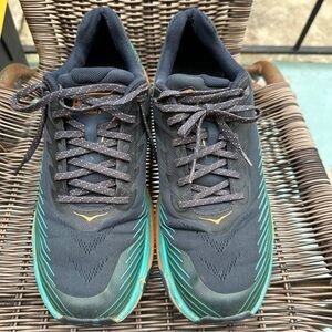 HOKA Torrent 2 Trail Running Shoes Men’s 12 Blue Green Lightweight